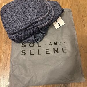 Sol and Selene Blue Woven sling Bag